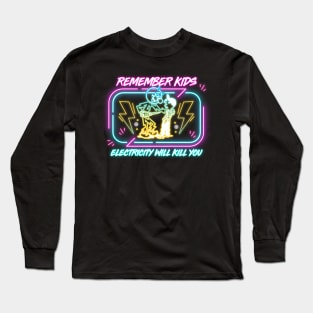 NEON LAMP  ELECTRICITY  REMEMBER KIDS Long Sleeve T-Shirt